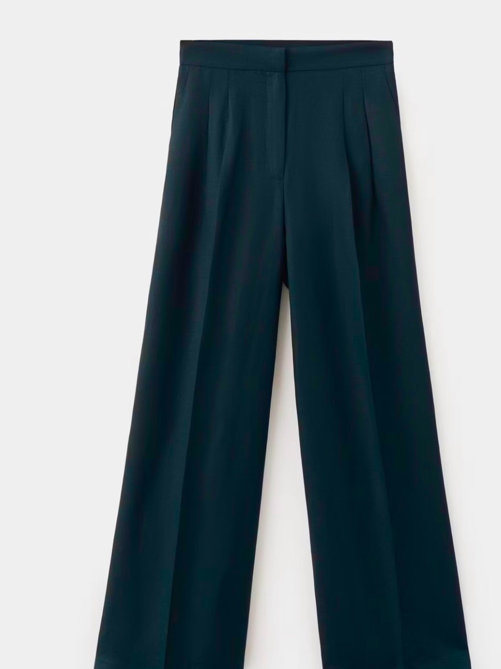 Navy Pleated Business Pants M